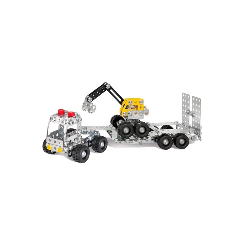 Eitech Camion cu remorca si excavator Eitech Camion cu remorca si excavator