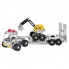 Eitech Camion cu remorca si excavator