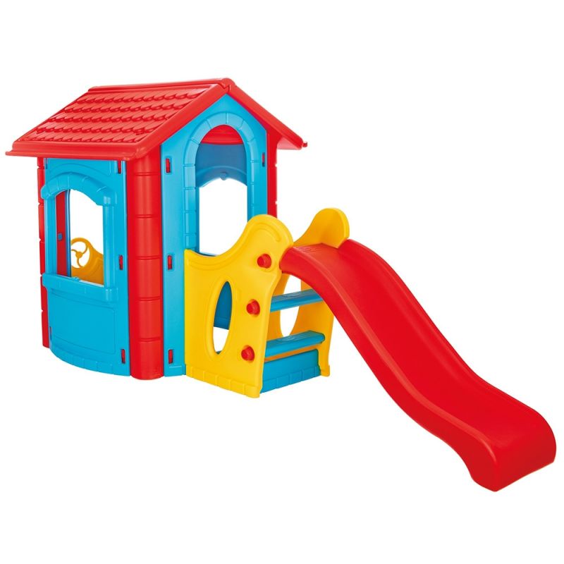Pilsan Casuta cu tobogan pentru copii  Happy House blue