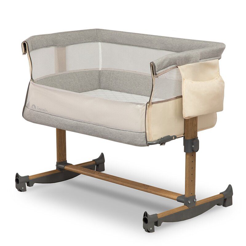 Lionelo - Patut Co-Sleeper cu balansare, Leonie, Beige Sand