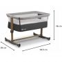 Lionelo - Patut Co-Sleeper cu balansare, Leonie, Grey Sand