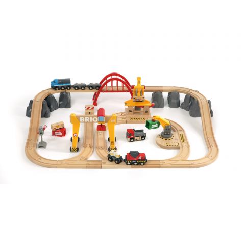 Brio Set Deluxe Cale ferata cu trenuri de marfa