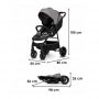 Lionelo - Carucioare sport Zoey Cadru din aluminiu din Aluminiu, Gri