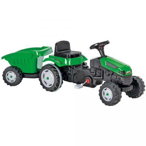 Pilsan Tractor cu pedale si remorca  Active with Trailer 07-316 green