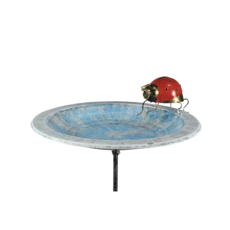 Decoratiune gradina-Bazin pasari cu tija-Buburuza Decoratiune gradina-Bazin pasari cu tija-Buburuza