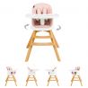 Juju Scaun de masa 3 in 1 Juju Eat & Twist, roz
