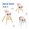 Juju Scaun de masa 3 in 1 Juju Eat & Twist, roz