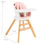 Juju Scaun de masa 3 in 1 Juju Eat & Twist, roz