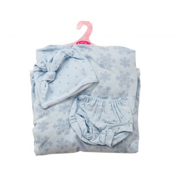 Antonio Juan Hainute pentru papusi, 42 cm, caciulita cu paturica albastra