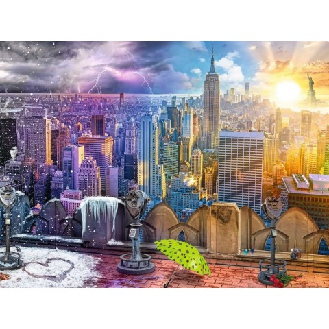 Ravensburger Puzzle 4 Anotimpuri New York, 1500 piese