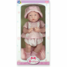 JcToys Jucarie Bebelusa in costum roz cu palarie 40cm