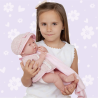 JcToys Jucarie Bebelusa in costum roz cu palarie 40cm