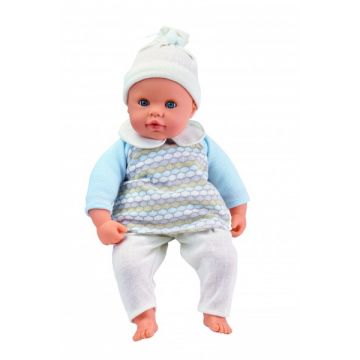Papusa bebelus Falca 48 cm cu 2 schimburi de pijamale
