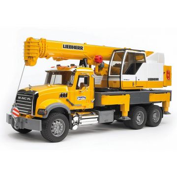 BRUDER CAMION MACK GRANITE LIEBHERR CU MACARA