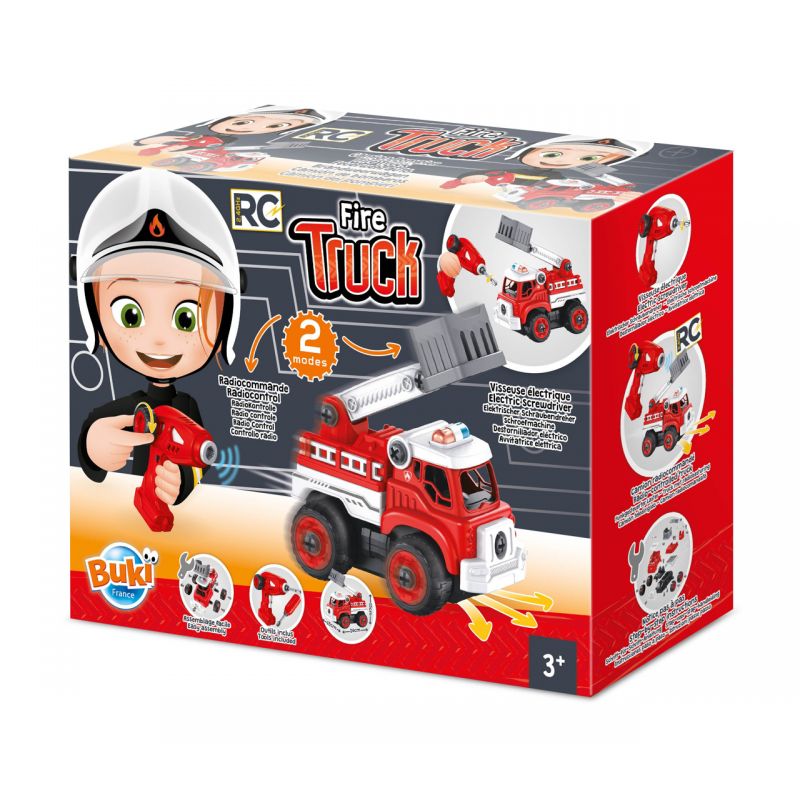 BUKI France Set constructie Camion Pompieri cu radiocomanda BUKI France Set constructie Camion Pompieri cu radiocomanda