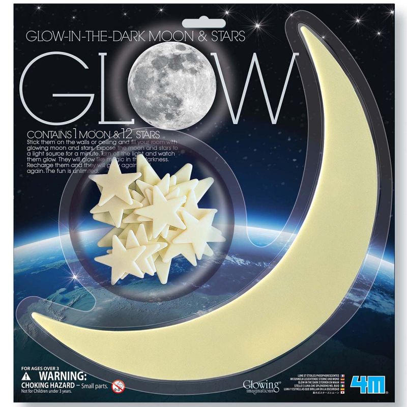 Imagine Station Decoratiuni de perete fosforescente - Luna si stele Imagine Station Decoratiuni de perete fosforescente - Luna si stele