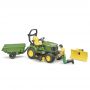 Bruder Tractor cu remorca JOHN DEERE si gradinar