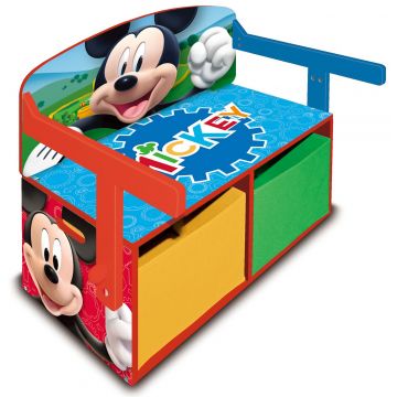 Arditex Mobilier 2 in 1 pentru depozitare jucarii Mickey Mouse Clubhouse