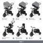 ZOPA-41443 Tricicleta 6 moduri de utilizare Citi Trike Foggy Grey