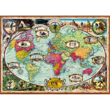 Ravensburger PUZZLE HARTA LUMII, 1000 piese