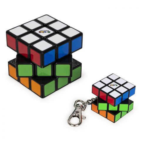 Spin Master set cub rubik 3x3 clasic si breloc originale