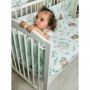 MimiNu - Set lenjerie patut 5 piese, Cu pilota si perna, Din bumbac, Pentru patut 120x60 cm, Lulu Natural
