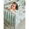 MimiNu - Set lenjerie patut 5 piese, Cu pilota si perna, Din bumbac, Pentru patut 120x60 cm, Lulu Natural