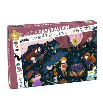 Djeco Puzzle observatie Scoala de vrajitori