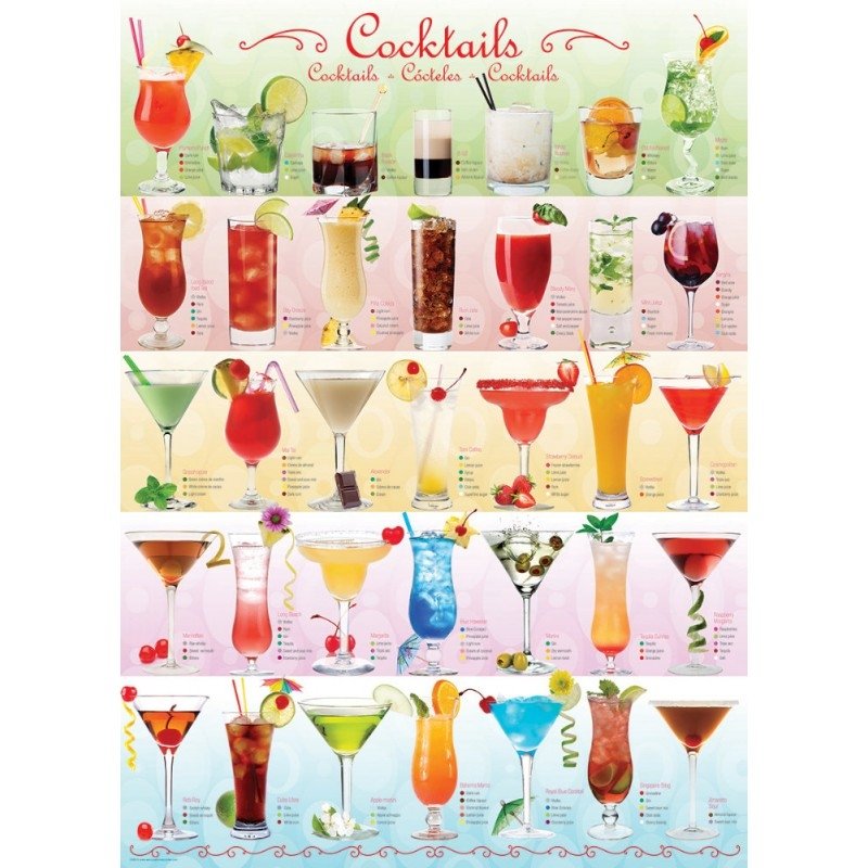 Eurographics Puzzle 1000 piese Cocktails