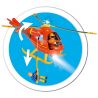Simba Elicopter electric  Fireman Sam Wallaby cu figurina Tom