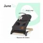 Lionelo - Fotoliu balansoar June, Cu arcada cu jucarii, Ergonomic, Balansare manuala, Pliabil, 0 luni+, Gri