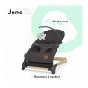 Lionelo - Fotoliu balansoar June, Cu arcada cu jucarii, Ergonomic, Balansare manuala, Pliabil, 0 luni+, Gri