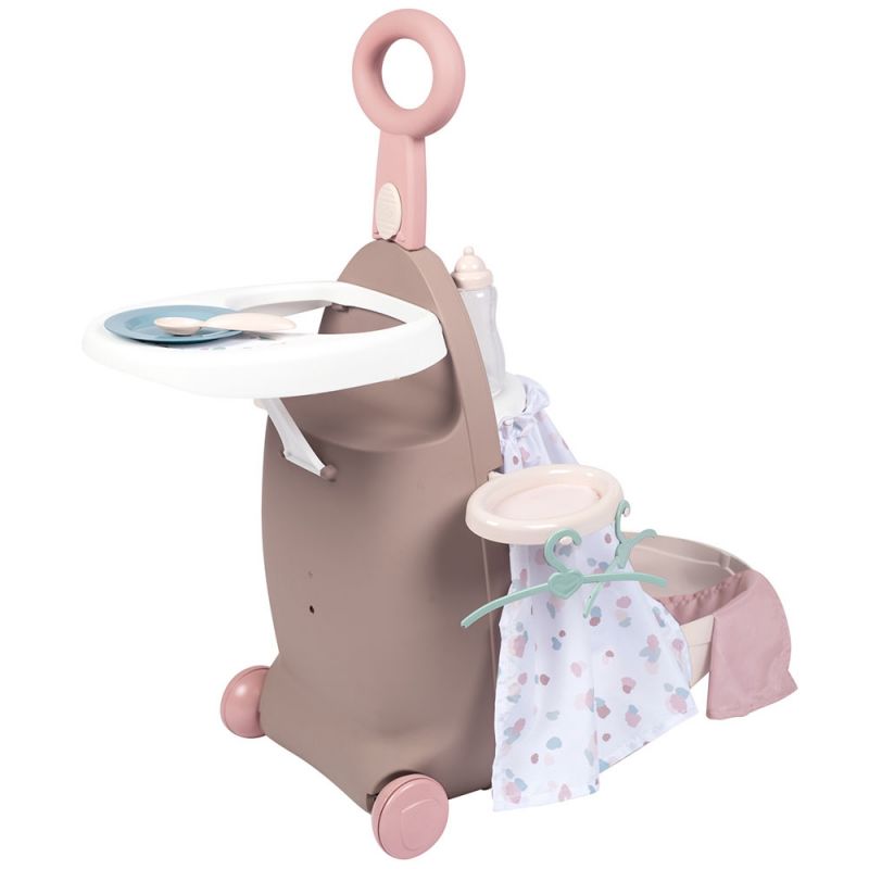Smoby Valiza multifunctionala pentru papusi Baby Nurse 3 in 1 maro Smoby Valiza multifunctionala pentru papusi Baby Nurse 3 in 1 maro