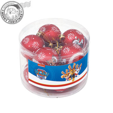 EMA Set 10 Globuri brad Craciun Paw Patrol 6cm