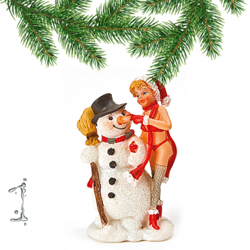 EMA Ornament Craciun Om de zapada cu craciunita 6 cm
