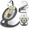Lionelo - Balansoar si sezlong copii, Ralf, 2 in 1, Electric, Cu telecomanda si cablu USB, Cu miscare laterala de balansare si 5