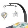 Lionelo - Balansoar si sezlong copii, Ralf, 2 in 1, Electric, Cu telecomanda si cablu USB, Cu miscare laterala de balansare si 5
