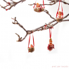 Ornament Brad Craciunite in alun 4 cm