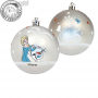 Set 10 globuri brad Craciun Frozen argintii 6 cm