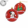 Set 10 globuri brad Craciun Mickey Mouse rosii 6 cm