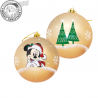Set 10 Globuri brad Craciun Mickey Mouse aurii 6 cm