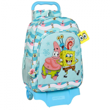 Safta Ghiozdan cu troler scoala Sponge Bob Stay Positive