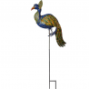 Decoratiune metalica gradina Paun cu tija 134 cm