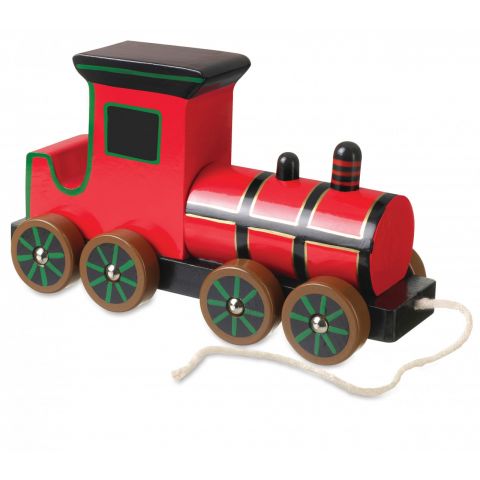 Jucarie de tras Locomotiva cu aburi, Orange Tree Toys