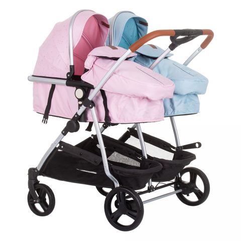 Chipolino Carucior gemeni  Duo Smart 2 in 1 rose water sky