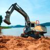 Dickie Toys Excavator  Volvo Mining Excavator 60 cm cu telecomanda, lumini si sunete gri
