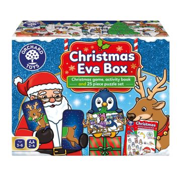 Orchard Toys Cutie 3 in 1 Ajunul Craciunului - joc educativ, puzzle si carte de colorat cu activitati
