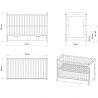 Hubners Patut copii din lemn  Karly 120x60 alb cu sertar
