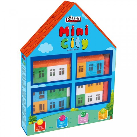 Pilsan Set constructie Mini City 40 piese