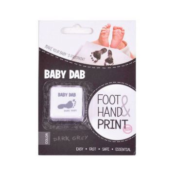 Petite&Mars Cerneala pentru amprente mulaj, Utilizare multipla, Baby Dab, Unisex, Gri